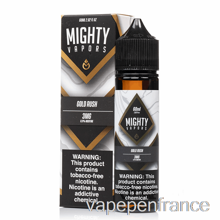 Ruée Vers L'or - Vapeurs Puissantes - Stylo Vape 60 Ml 3 Mg